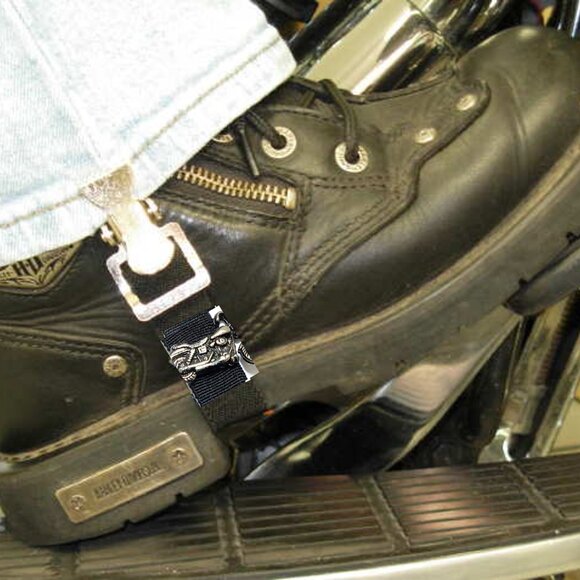 Tennessee Leather Unisex Motorcycle Medallions Riding Pant Alligator Clips 💸 - Picture 3 of 3